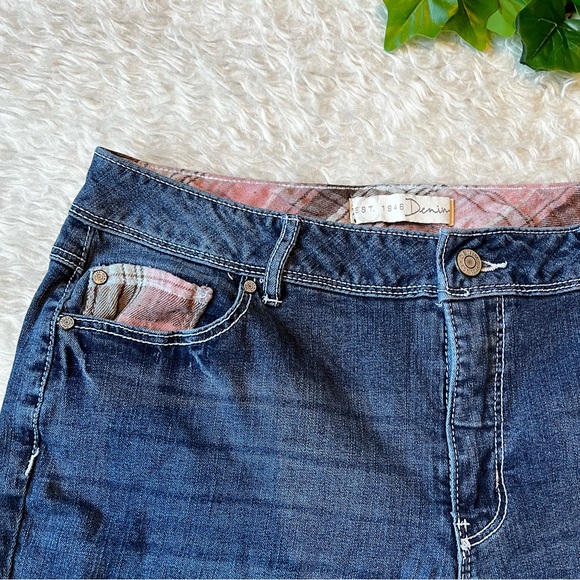 CATO denim & plaid jeans - Picture 2 of 11